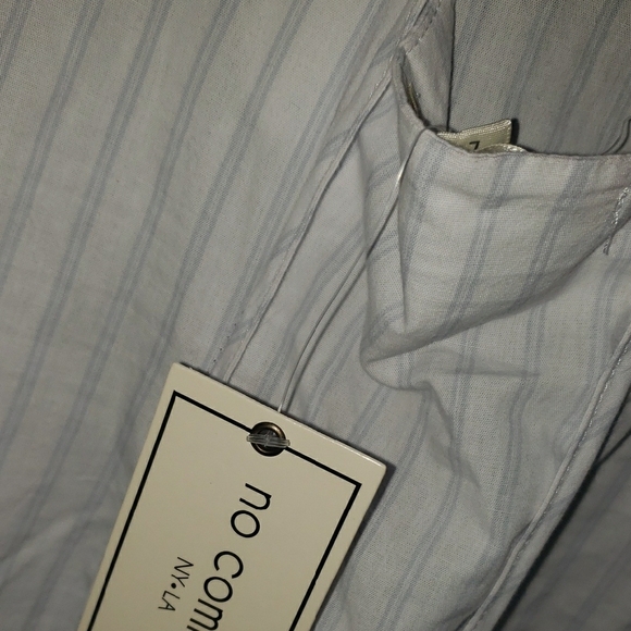 White Striped Puff  Sleeve Corset Back Dress - Picture 5 of 8